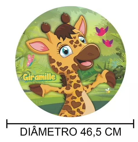 Enfeite Redondo Impresso Para Decoração Festa Giramille - Diâmetro
