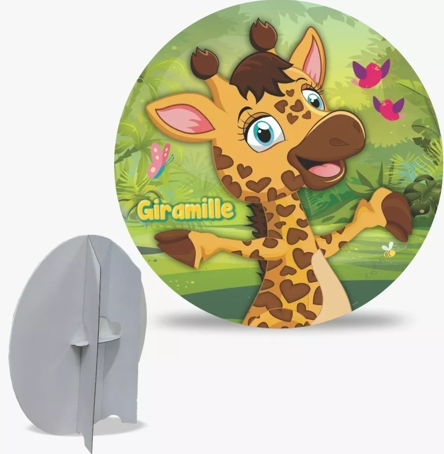 Enfeite Redondo Impresso Para Decoração Festa Giramille